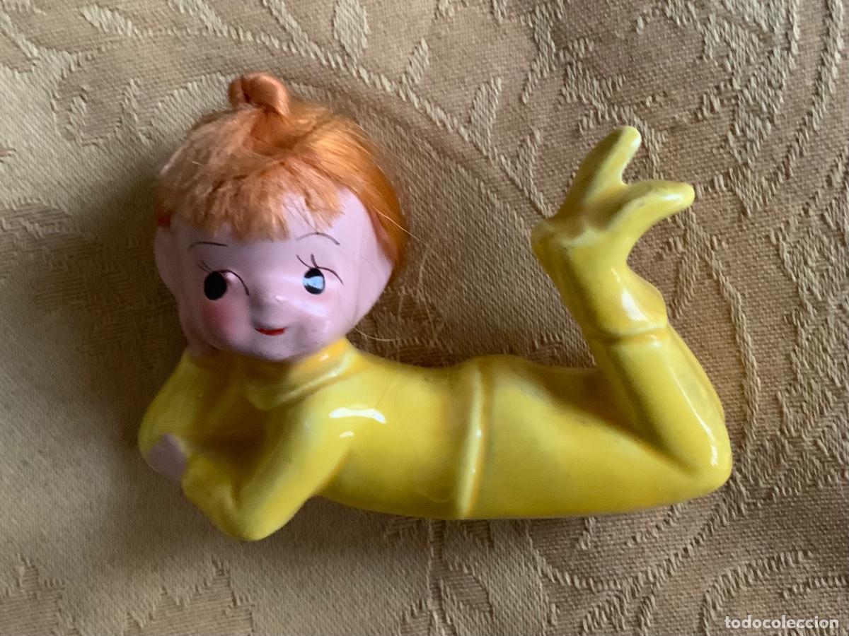 Vintage: FIGURA PORCELANA NI&Ntilde;A PELIRROJA KITCH