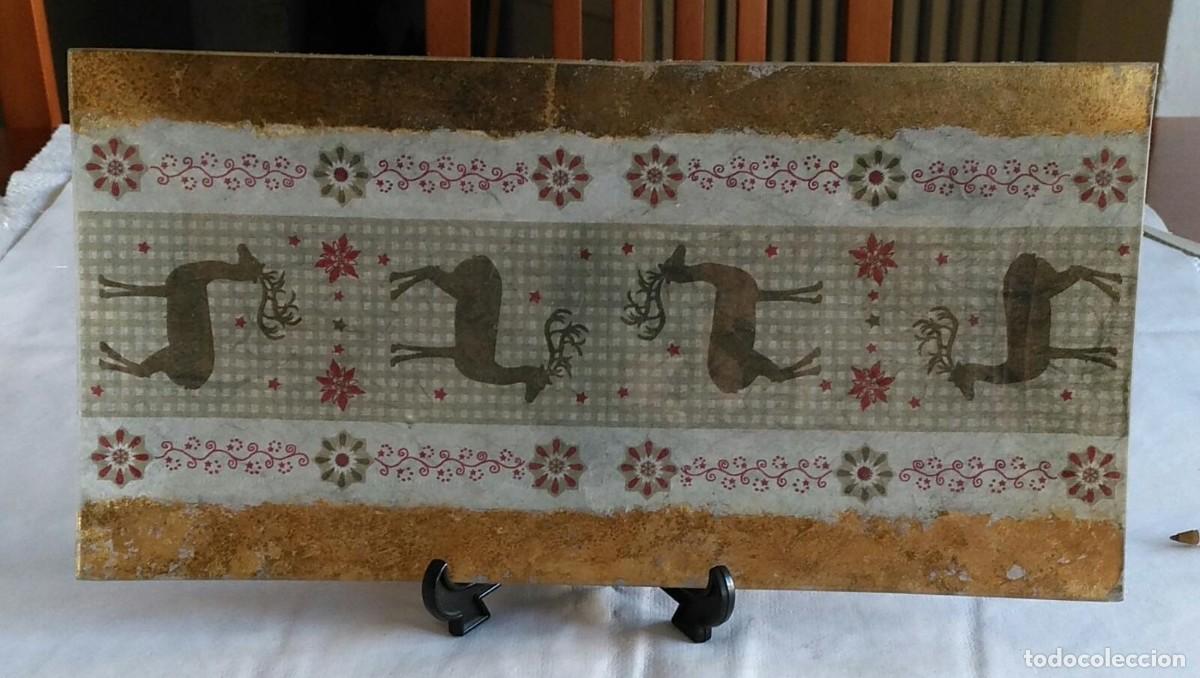 Vintage: M196 Bandeja rectangular cristal decorado - 32cm x 16cm - Foto 1