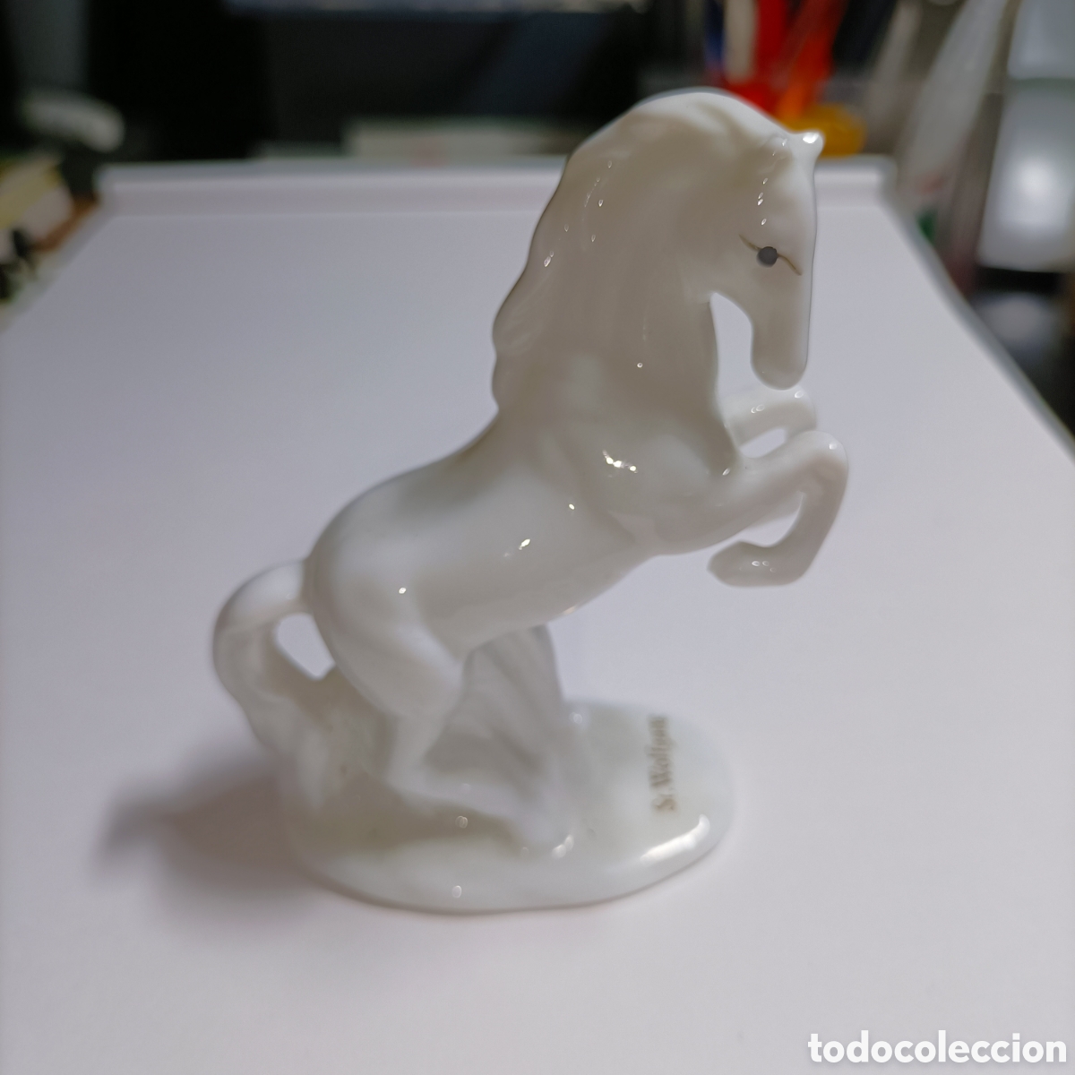 Vintage: (REC.3) FIGURA VINTAGE PORCELANA. CABALLO. ST. WOLFGANG. HECHO A MANO. AUSTRIA