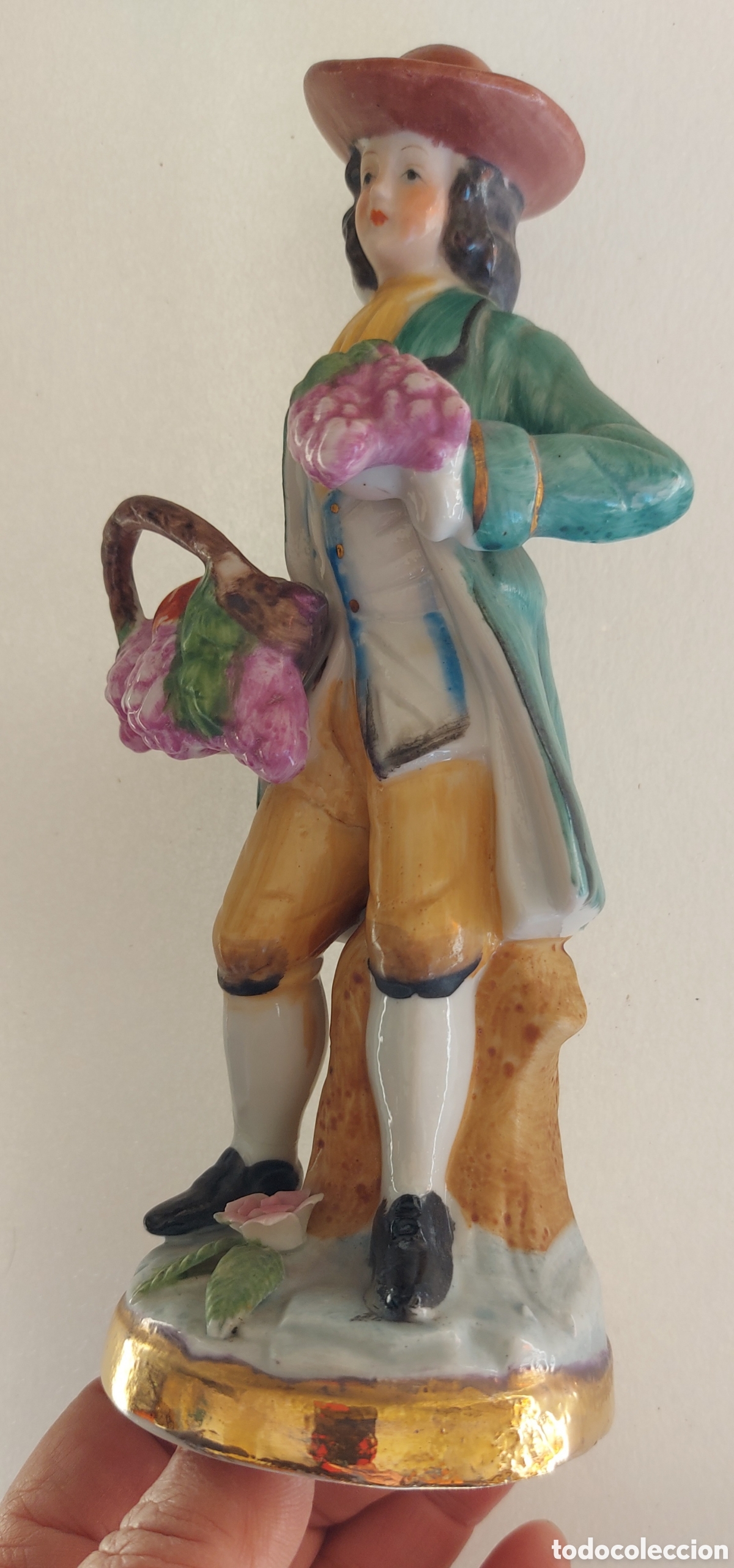 Vintage: Porcelana caballero con flores