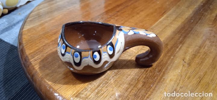 Vintage: Peque&ntilde;o cuenco cer&aacute;mica roja tradicional BULGARIA troyan.