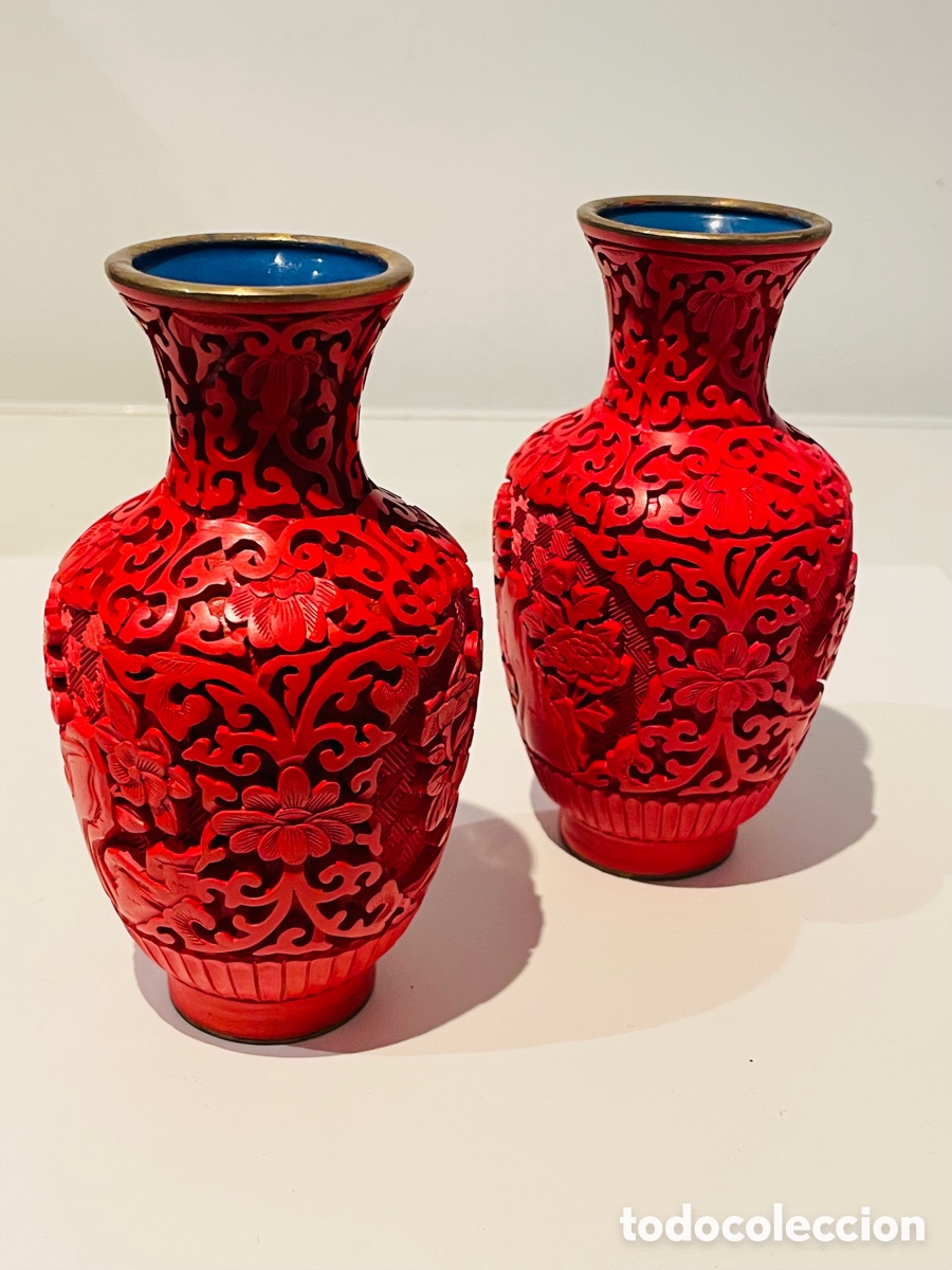 Vintage: Jarrones Laca China - Foto 10