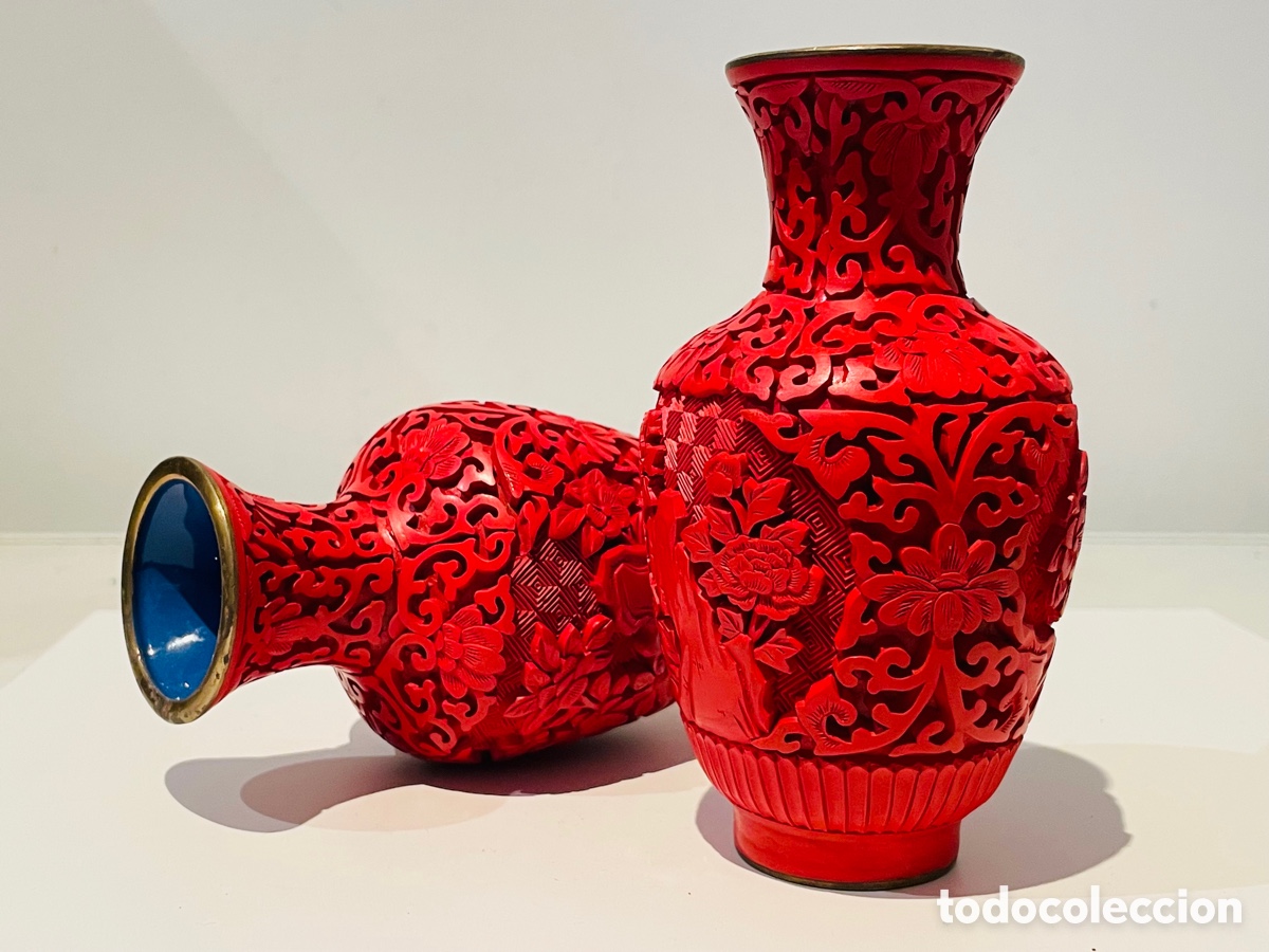Vintage: Jarrones Laca China - Foto 11