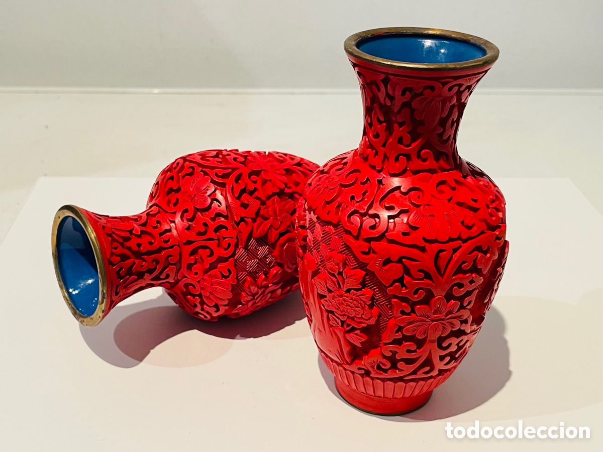 Vintage: Jarrones Laca China - Foto 12