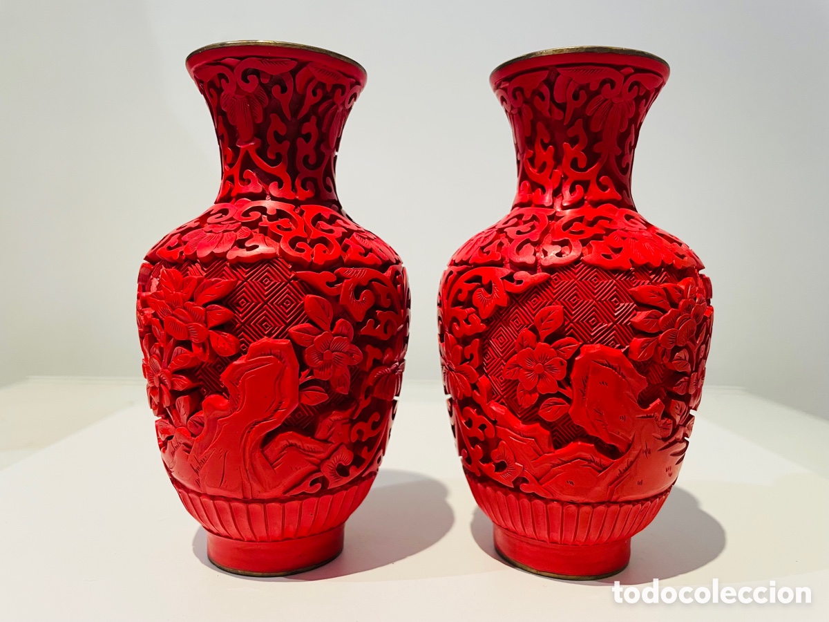 Vintage: Jarrones Laca China - Foto 1