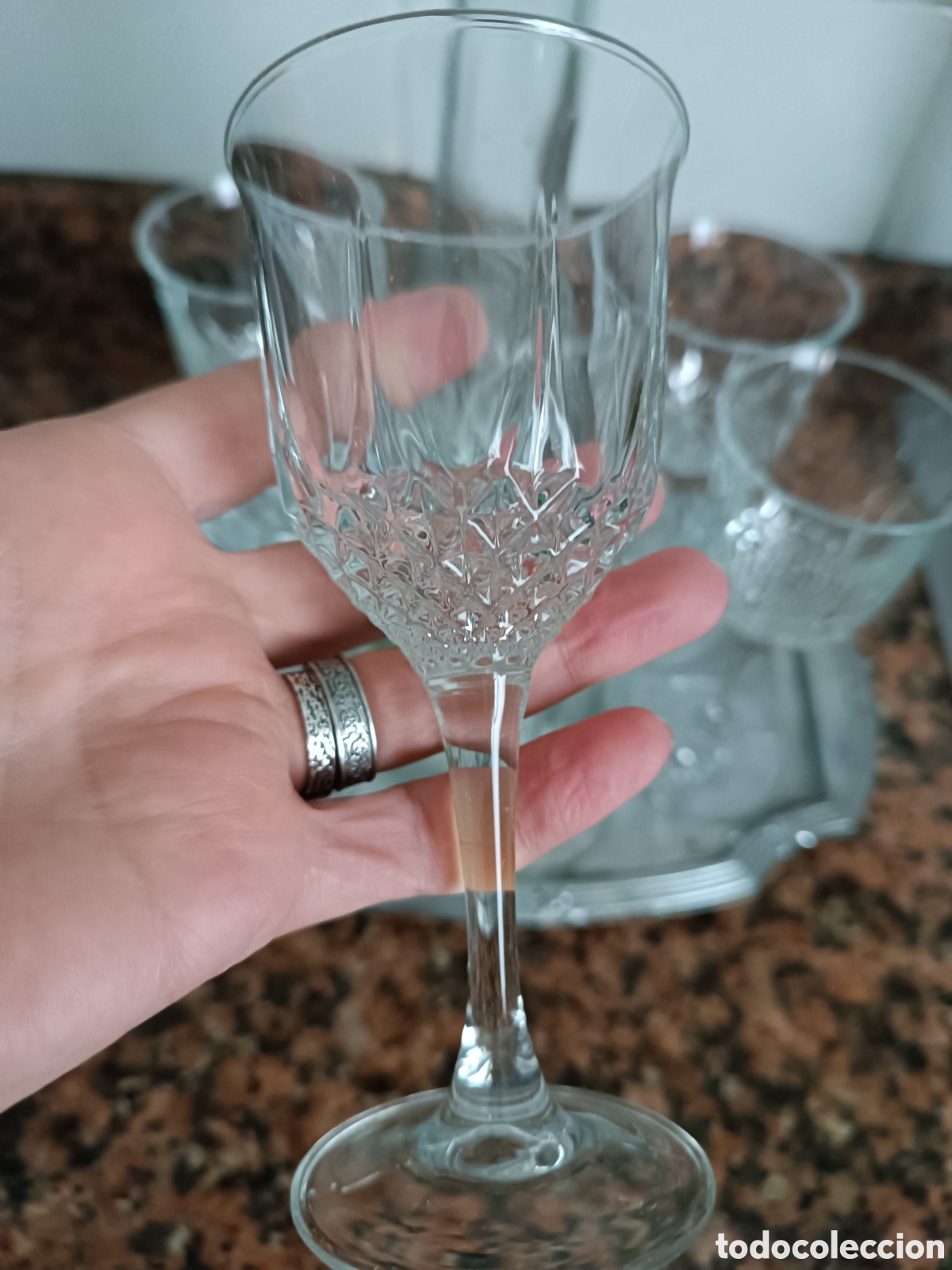 Vintage: Licorera y copas de cristal - Foto 6