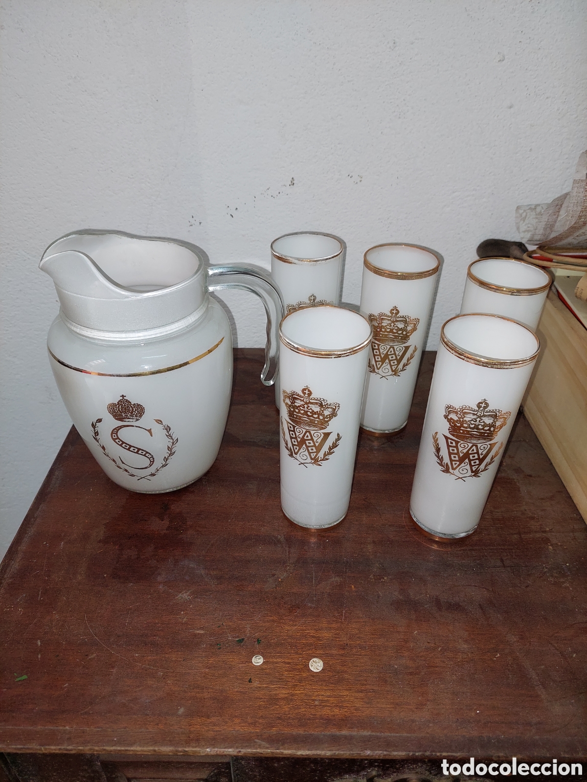 Vintage: Vasos y Jarra copa vintage - Foto 1
