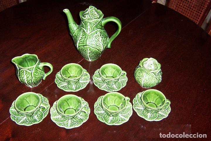 Vintage: JUEGO DE CAFE COLES VERDES (15 PIEZAS) IMITACI&Oacute;N CER&Aacute;MICA PORTUGUESA, VINTAGE , RETRO