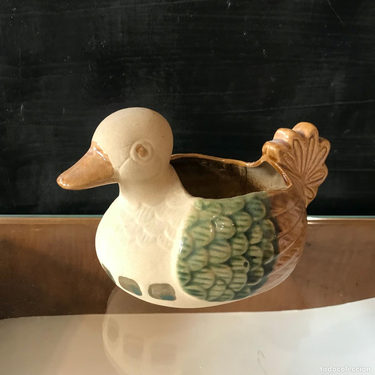 Vintage: Cuenco de cer&aacute;mica en forma de pato
