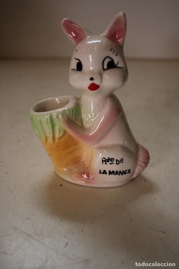 Vintage: palillero conejo recuerdo de la manga