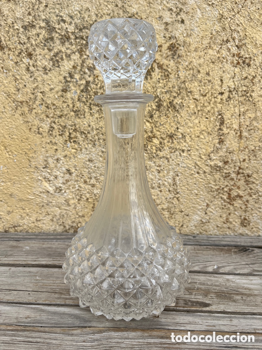 Vintage: Botella en cristal tallado. - Foto 6