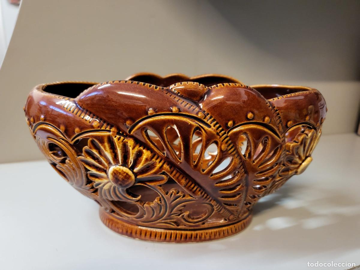 Vintage: Vaso intagliato in ceramica per dolci