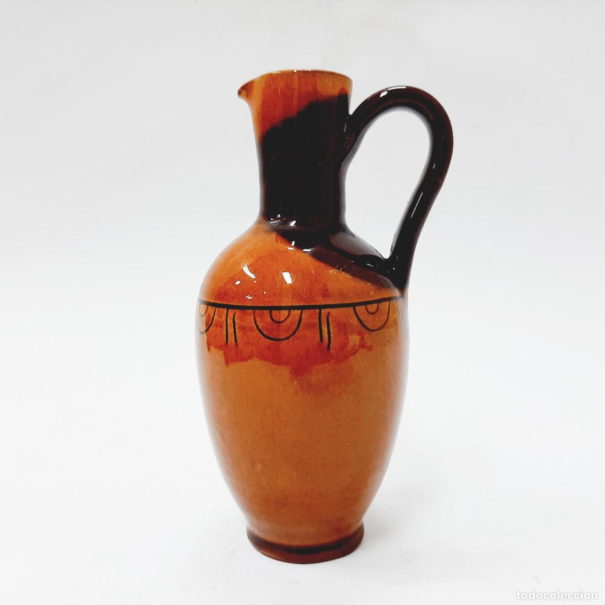 Vintage: Jarr&oacute;n de cer&aacute;mica moderno de mediados de siglo, exhibici&oacute;n vintage, Bulgaria esmaltada (11.2)