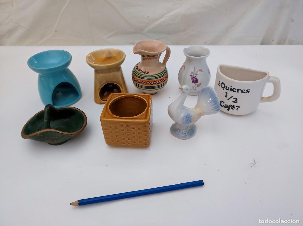 Vintage: Lote de 8 figuras de ceramica, quemadores, etc
