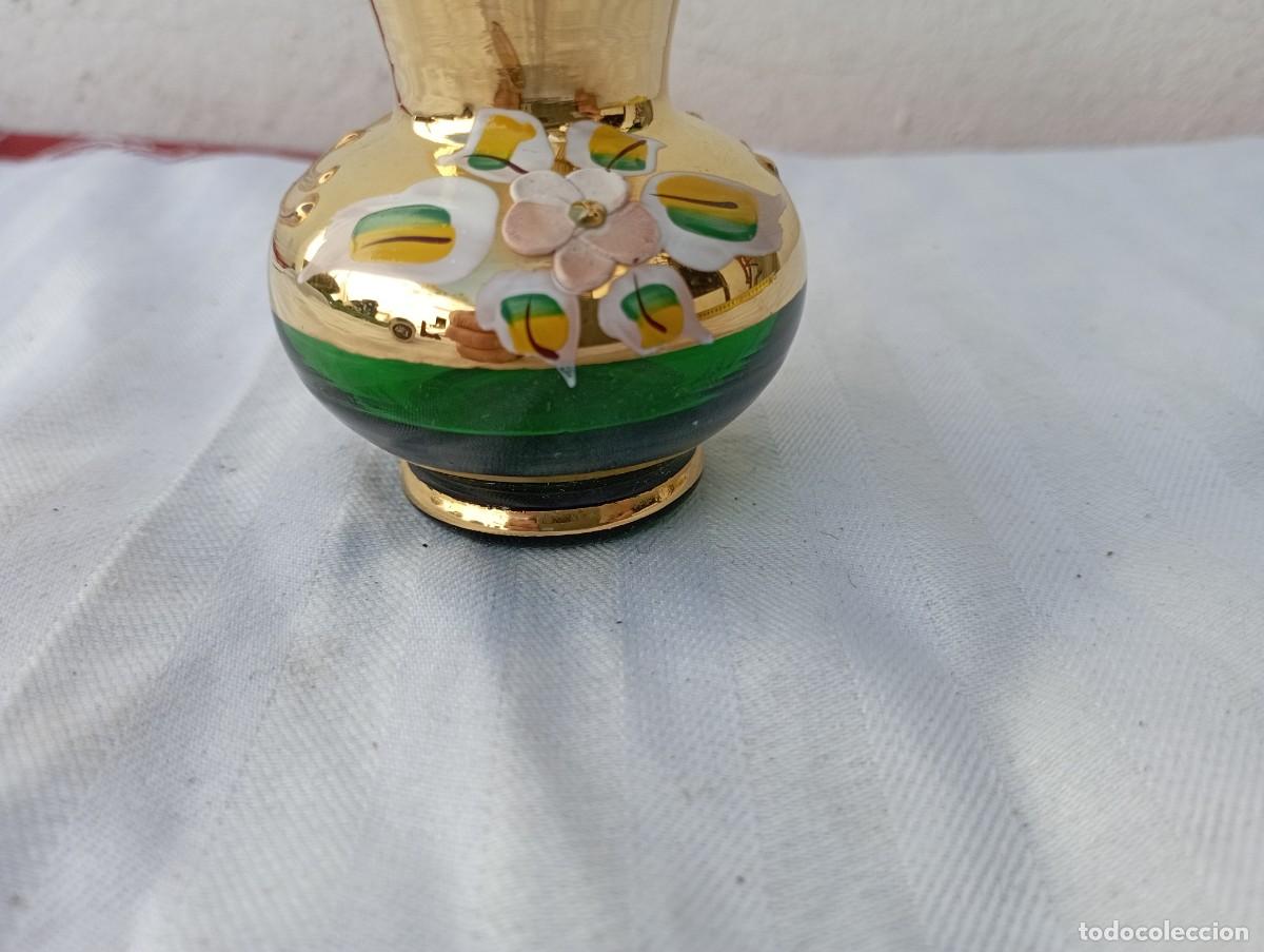 Vintage: 3 peque&ntilde;os jarrones de cristal murno - Foto 3