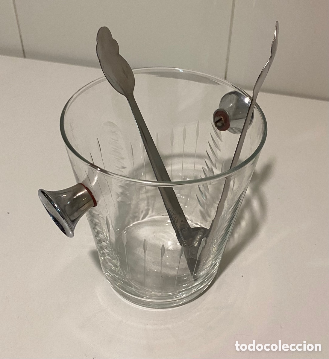 Vintage: Cubitera de cristal - Foto 2