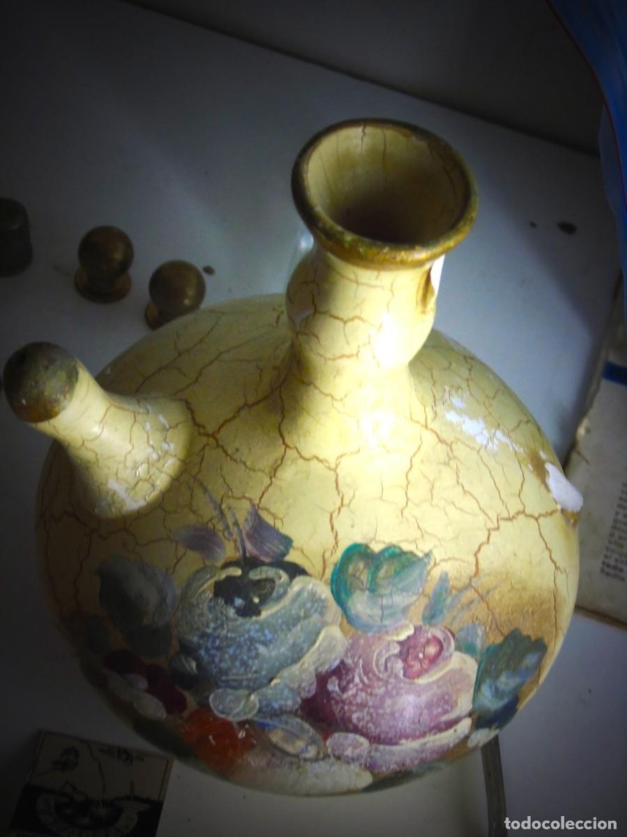 Vintage: PORRON DE CERAMICA PINTADO LE FALTA EL ASA