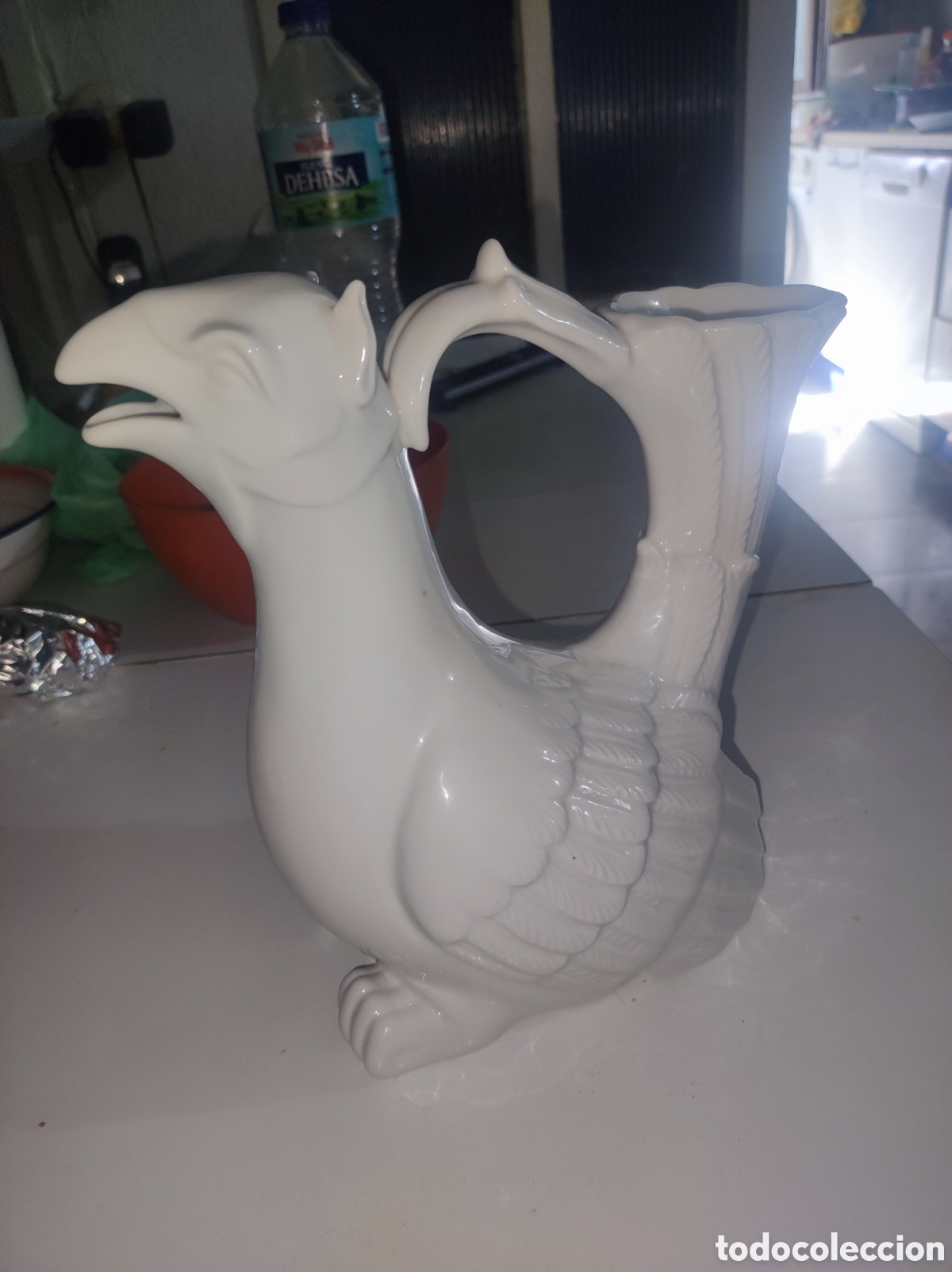 Vintage: Jarra de cer&aacute;mica grifo gargola