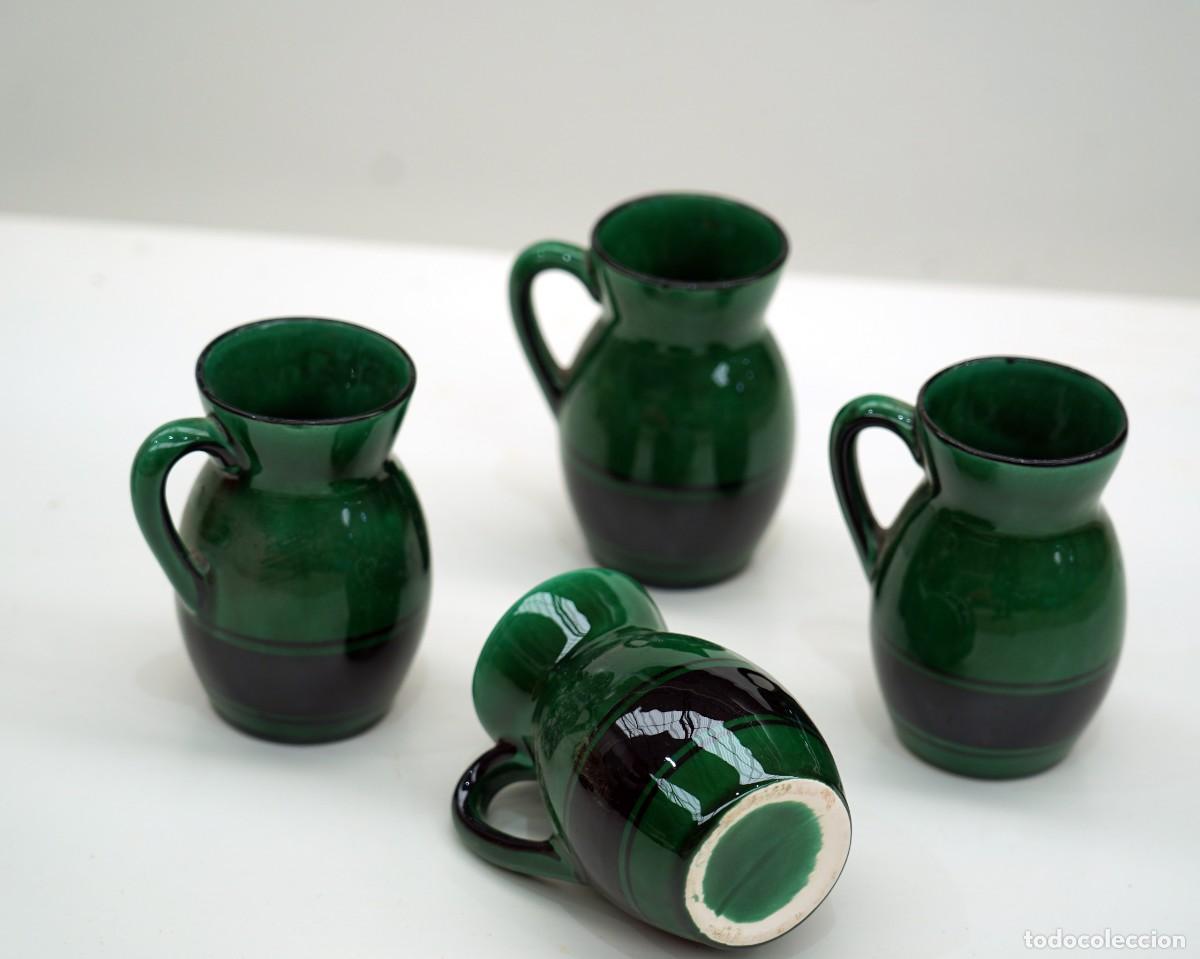 Vintage: Jarritas cer&aacute;mica 4 unidades