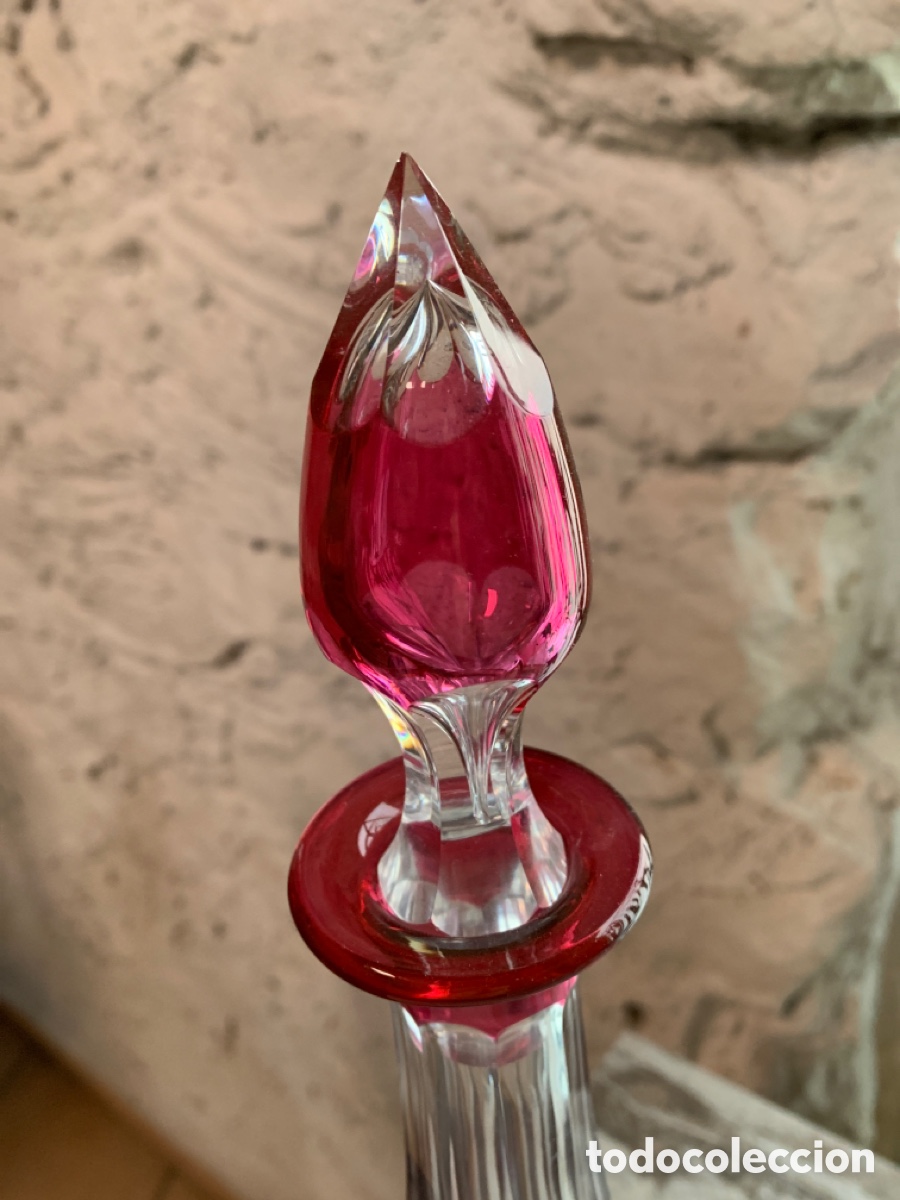 Vintage: Val Saint Lambert, botella de cristal - Foto 2