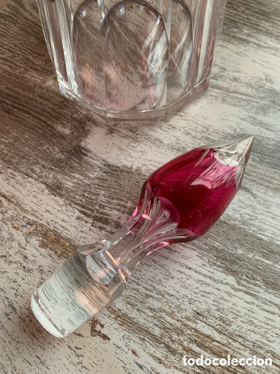 Vintage: Val Saint Lambert, botella de cristal - Foto 4
