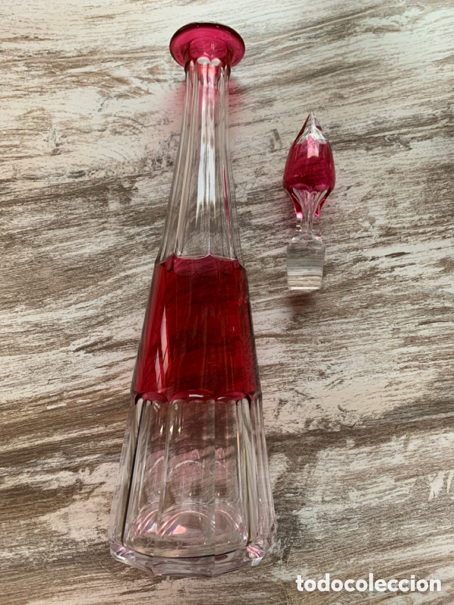 Vintage: Val Saint Lambert, botella de cristal - Foto 5