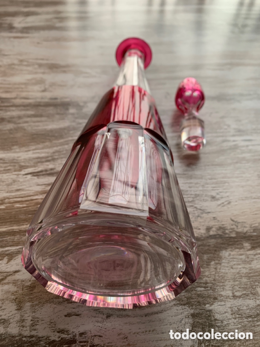 Vintage: Val Saint Lambert, botella de cristal - Foto 6
