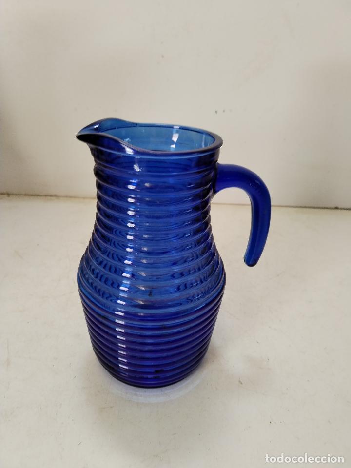 Vintage: jarra de cristal azul - Foto 2