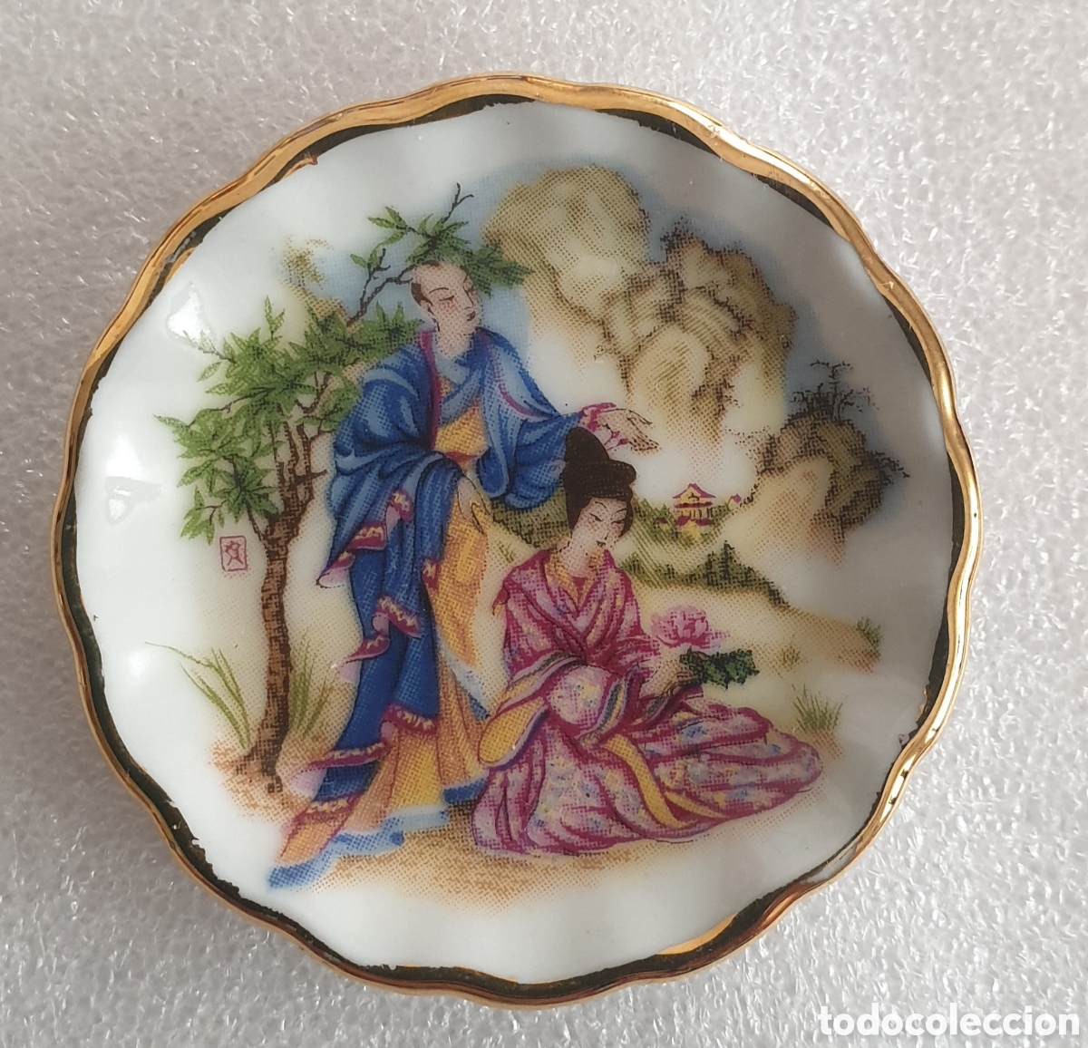 Vintage: Plato mini porcelana Vi-Re Mhoi-Xent