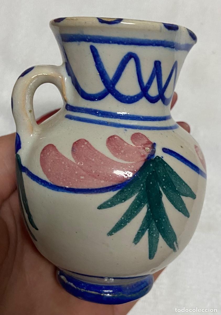 Vintage: JARRITA DE CER&Aacute;MICA DISE&Ntilde;O FLOR ROSA - MEDIDAS: 10 X 6 CM