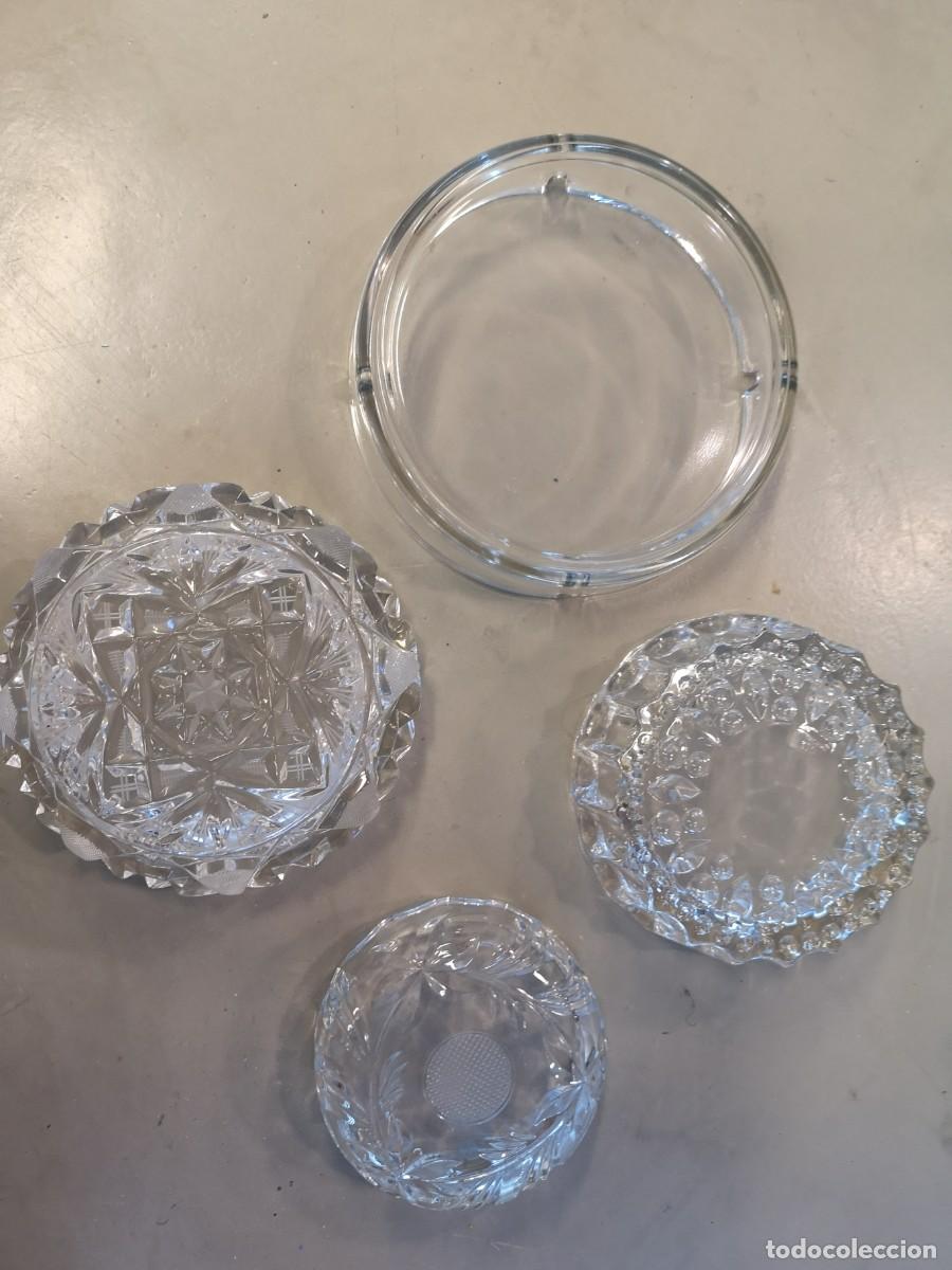 Vintage: 4 ceniceros de cristal - Foto 2