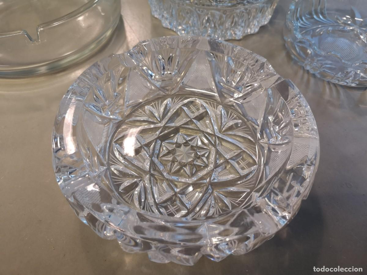 Vintage: 4 ceniceros de cristal - Foto 3