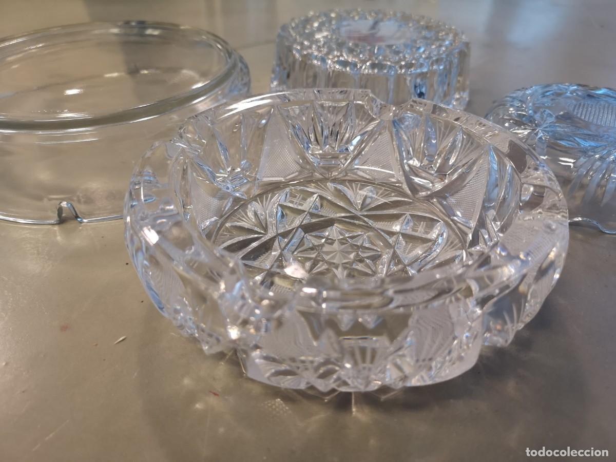 Vintage: 4 ceniceros de cristal - Foto 7