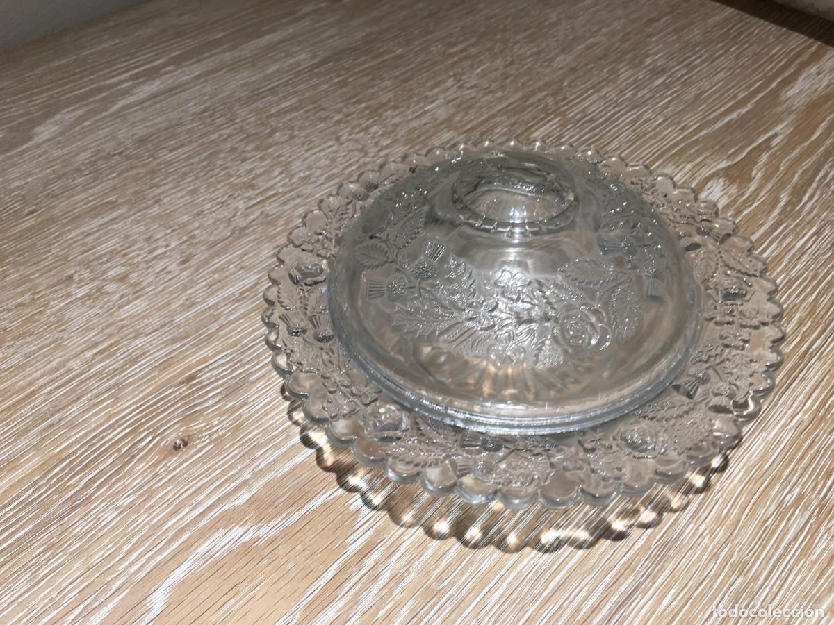 Vintage: MANTEQUILLERA DE CRISTAL - Foto 1