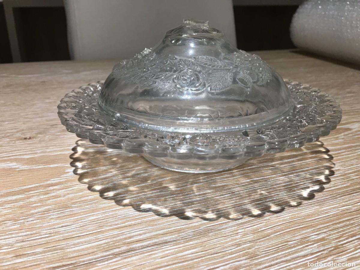 Vintage: MANTEQUILLERA DE CRISTAL - Foto 2