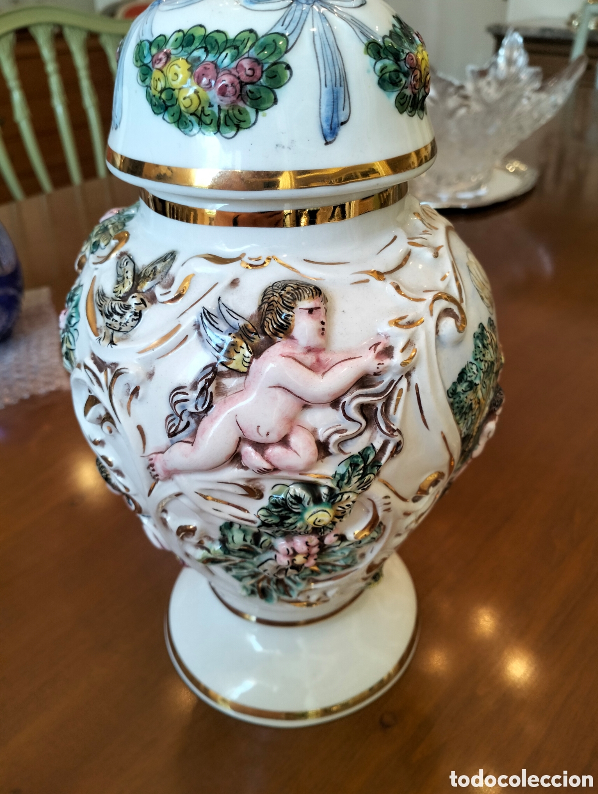 Vintage: Oferta. Jarr&oacute;n Antiguo de Capodimonte - Foto 6