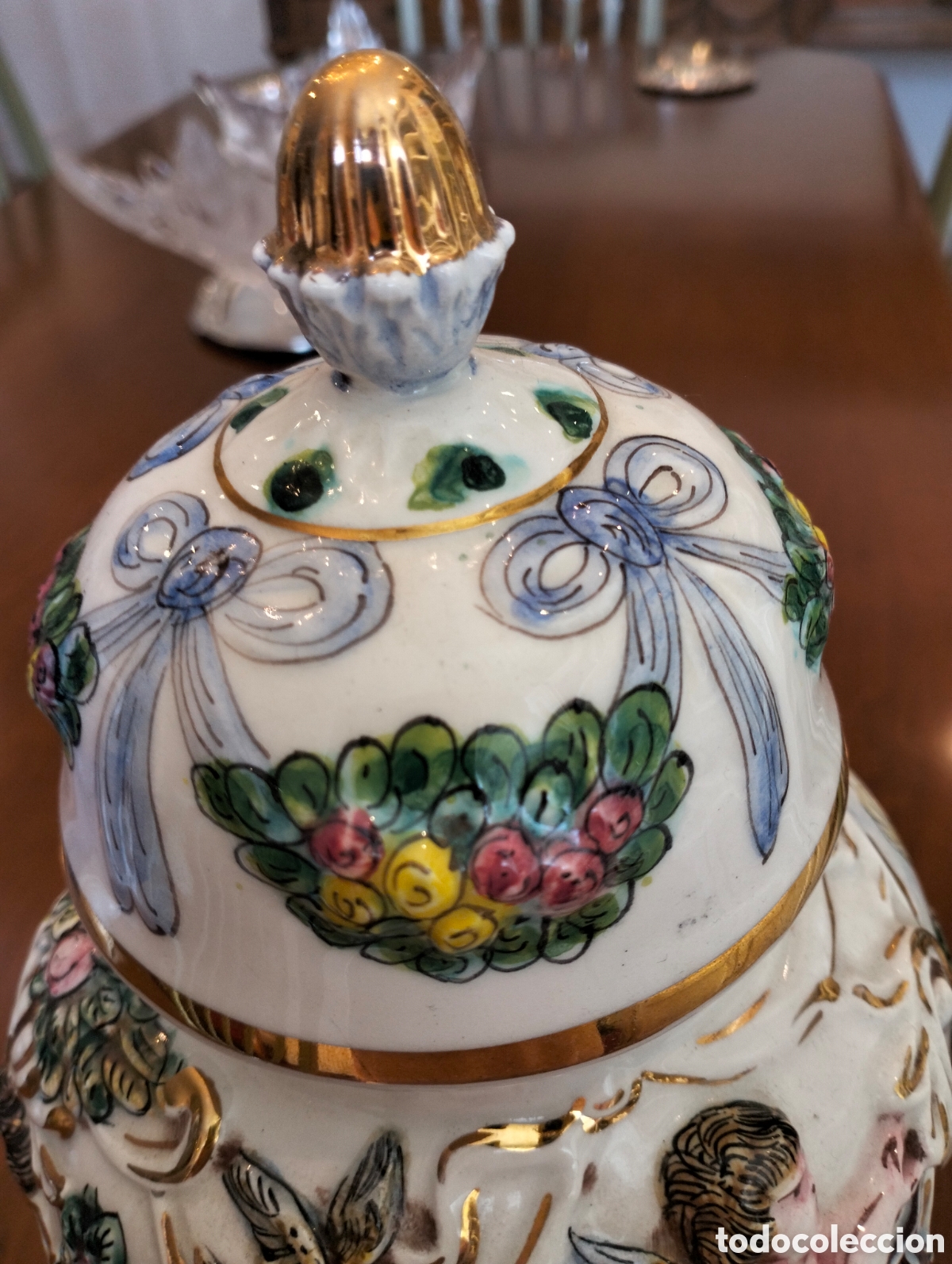 Vintage: Oferta. Jarr&oacute;n Antiguo de Capodimonte - Foto 7