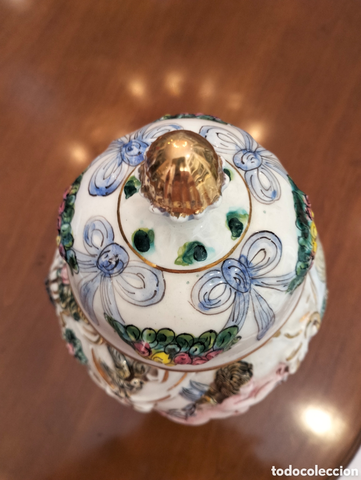 Vintage: Oferta. Jarr&oacute;n Antiguo de Capodimonte - Foto 8