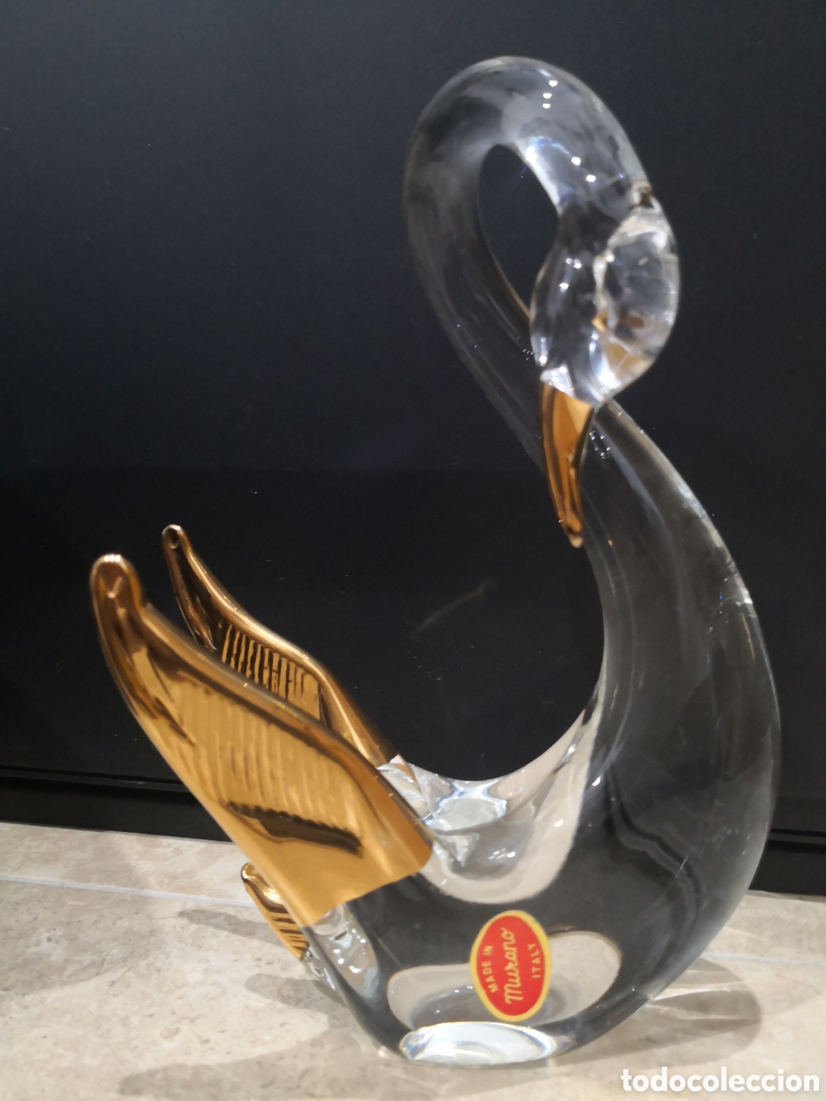 Vintage: Cisne cristal de Murano