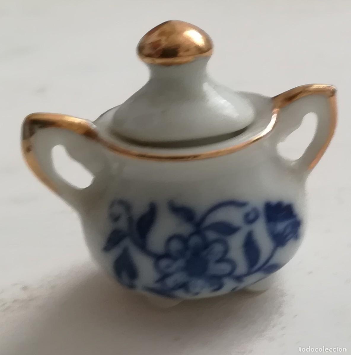 Vintage: AZUCARERO DE PORCELANA en miniatura