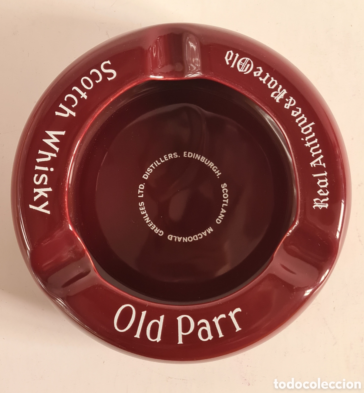 Vintage: Cenicero publicidad Old Parr Scocht Whisky Real Antique & Rare Old - Decoraci&oacute;n - Licor Aguardiente