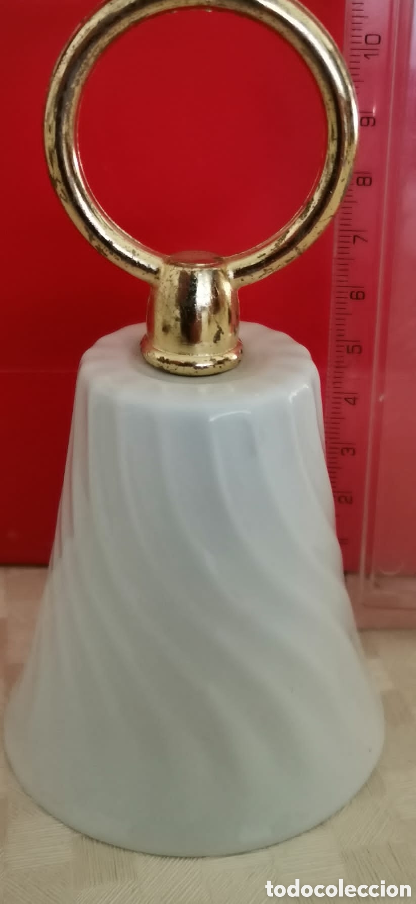 Vintage: Campanilla de porcelana decoraci&oacute;n