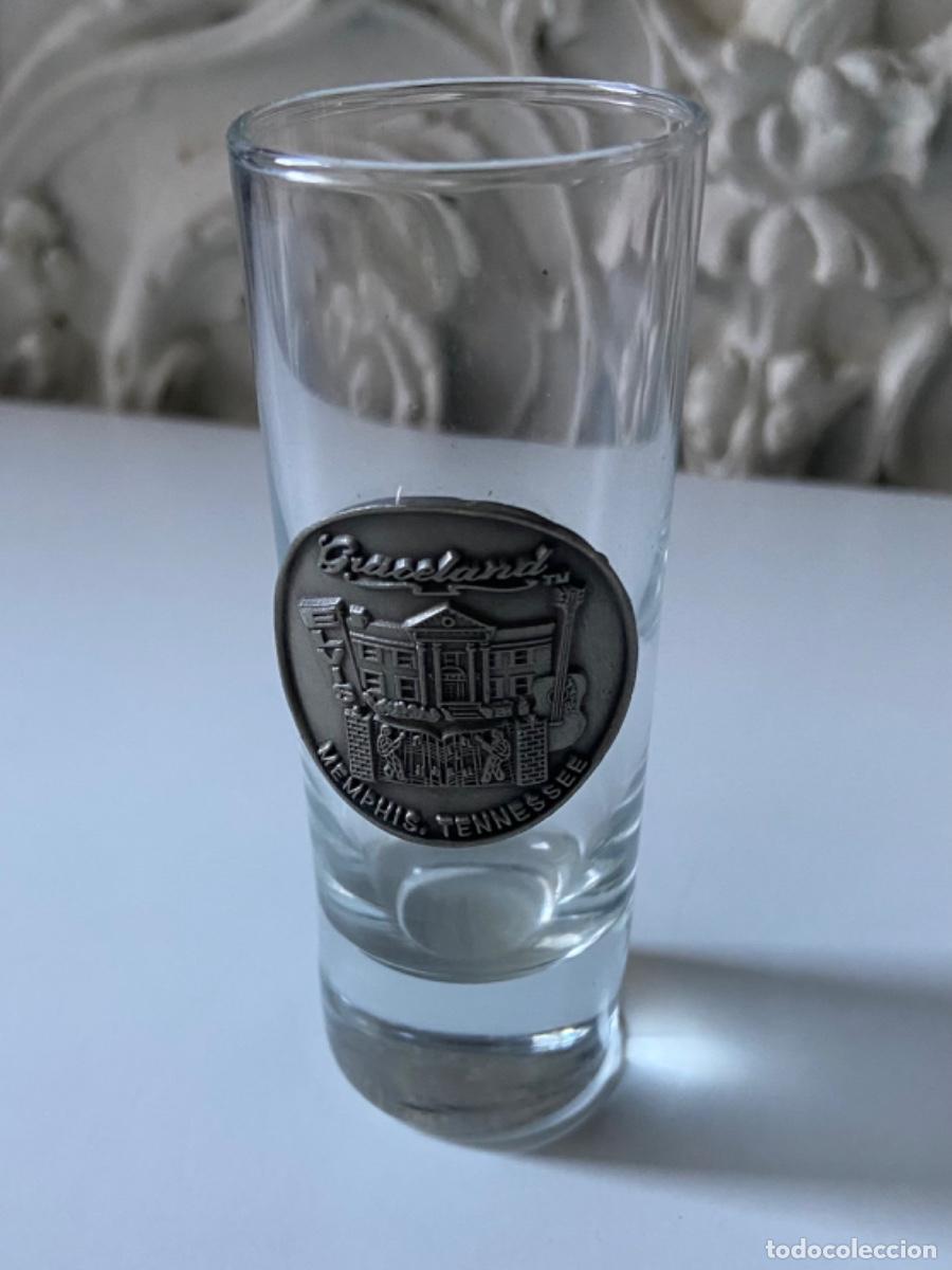 Vintage: 166- Vaso Graceland CasSa donde vivi&oacute; Elvis Presley. Menphis Tennessee.