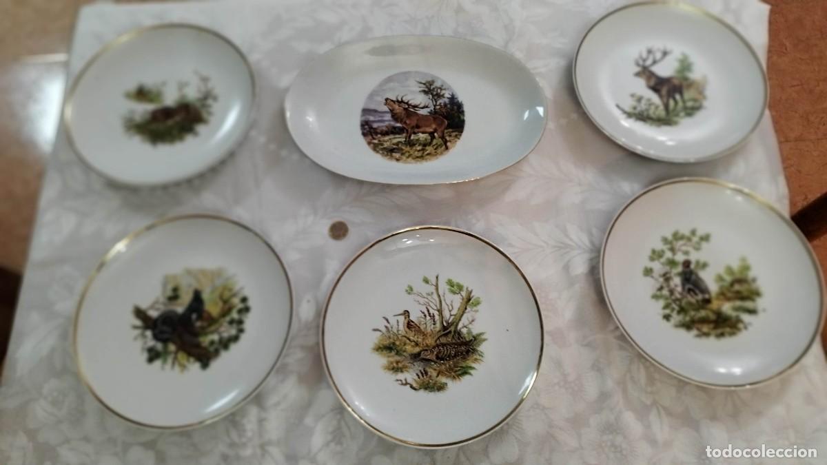 Vintage: VAJILLA DE CAZA PORCELANA alemana Bavaria HECHA Y PINTADA A MANO