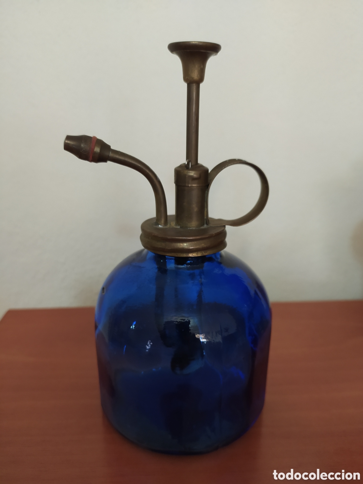 Vintage: PULVERIZADOR DE COLONIA EN CRISTAL Y LATON
