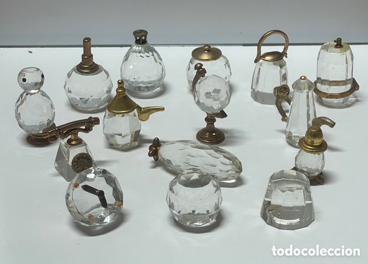 Vintage: FIGURAS MINIATURAS VIDRIO 15 piezas