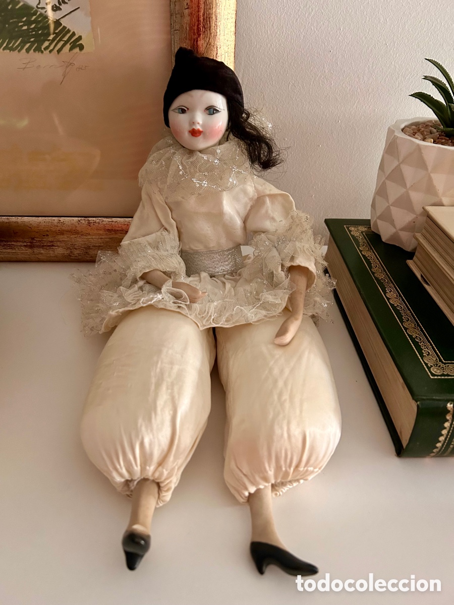 Vintage: MU&Ntilde;ECA ARLEQU&Iacute;N PORCELANA
