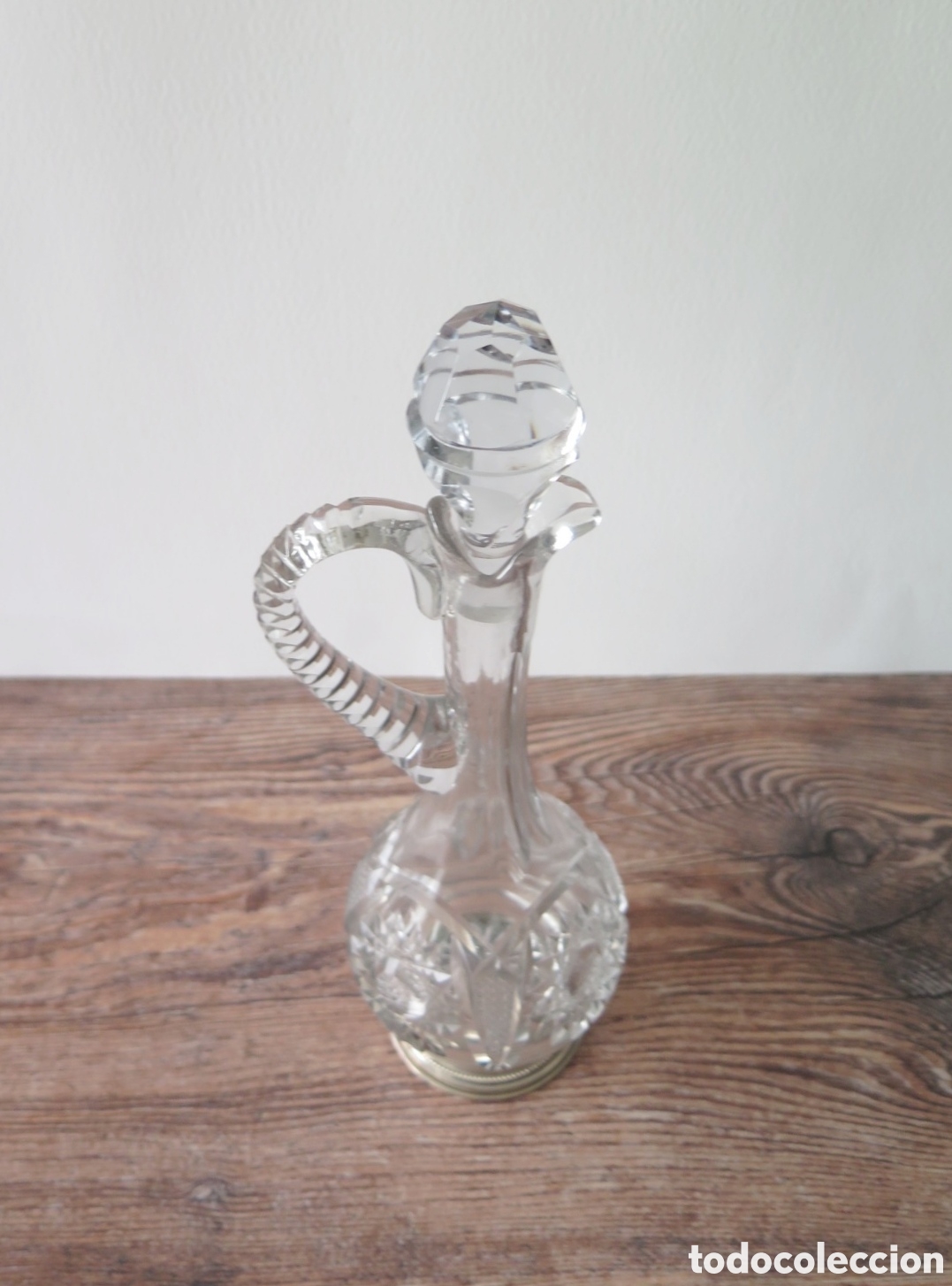 Vintage: Botella con asa cristal - Foto 6