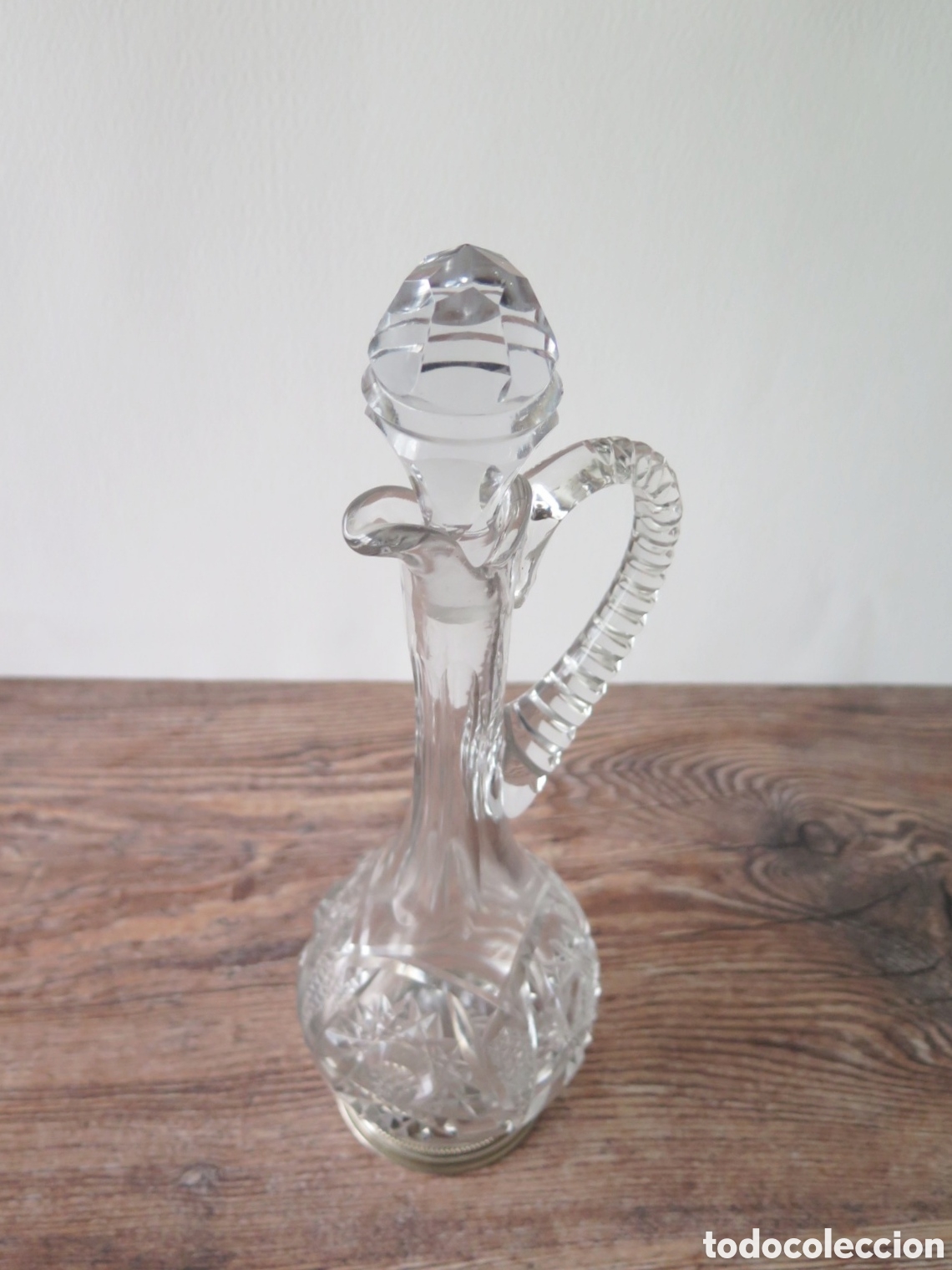 Vintage: Botella con asa cristal - Foto 1