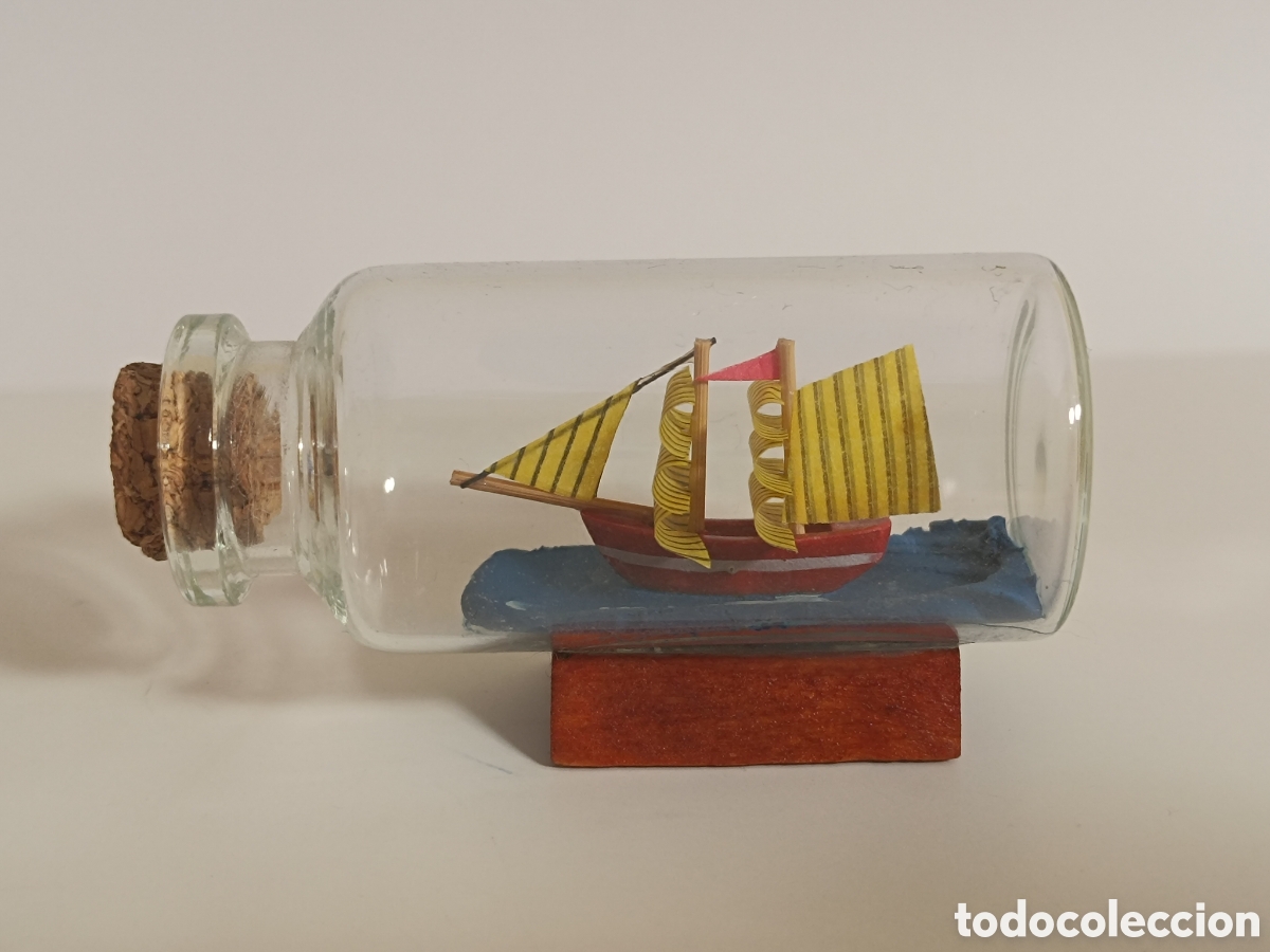 Vintage: Barquitos en botella de cristal - Foto 2